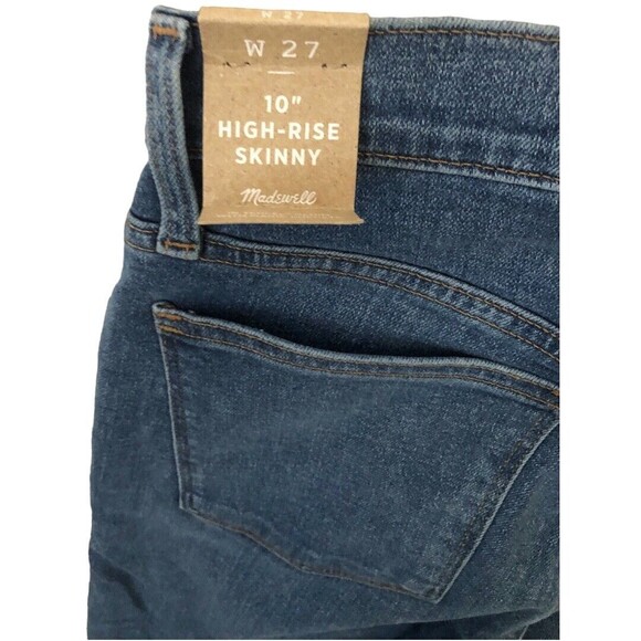 Madewell 10" High Rise Skinny Jeans Women’s 27/4 Blue Stretch Medium Wash Denim - Picture 8 of 13